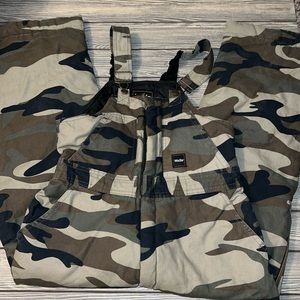 Boys Walls Camo Insulated Bibs YXL